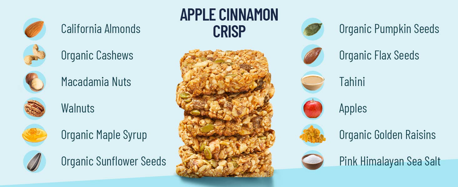 YES Bar® - Low Sugar Snack Bars – Großhandel Snack-Riegel – Apfel-Zimt-Knusper - Premium-Snackriegel aus echten Zutaten2