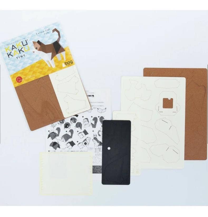 「FUNJI」In Japan – wholesale DIY-pysselkit – KAKUKAKU Calico Cat DIY Origami Pappershantverkskit4