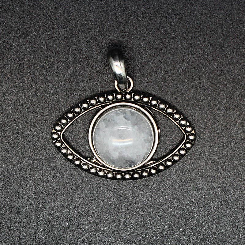 Mio Queena - Wholesale Individual Charm/Pendant - Vintage Natural Stone Evil Eye Charms (Single Pendant) - CS0