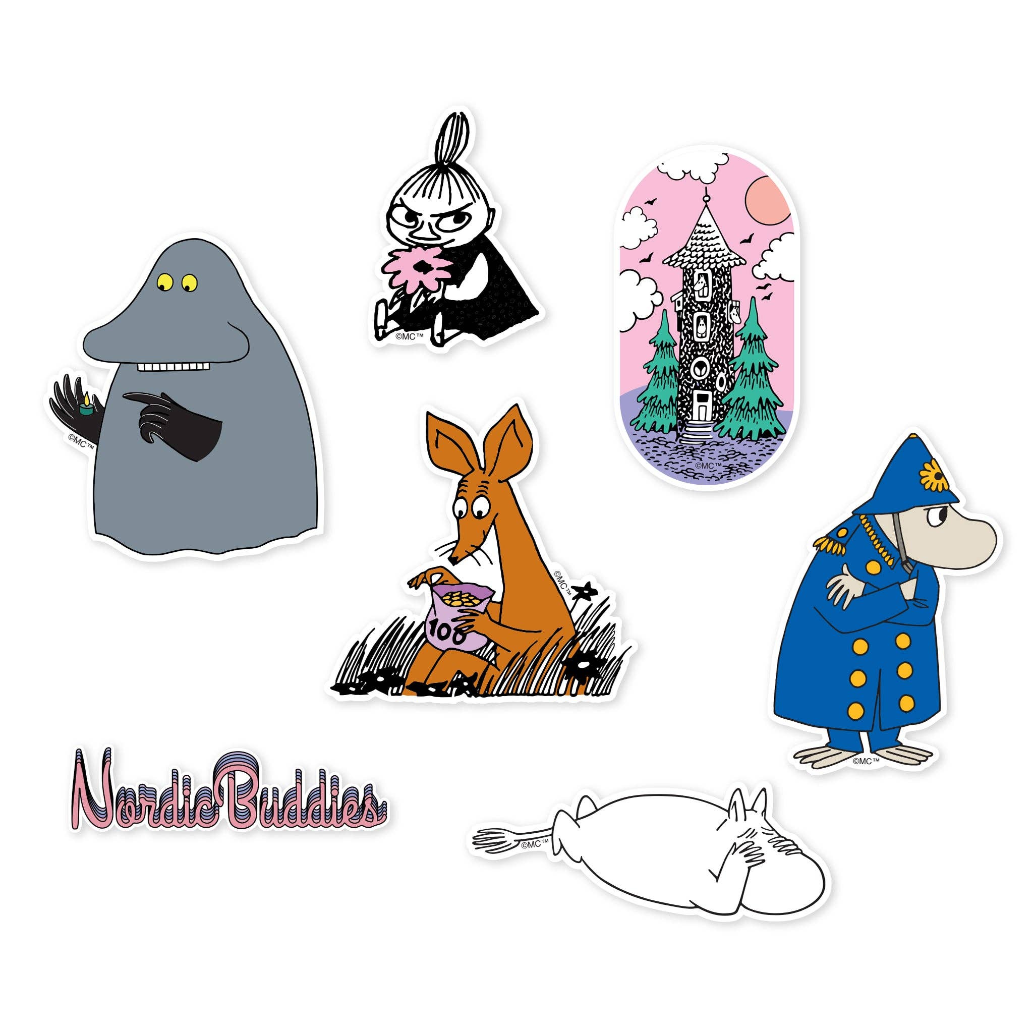 Nordicbuddies - Wholesale Sticker - Sticker Combo Moomin Life in the Valley (6pcs)2