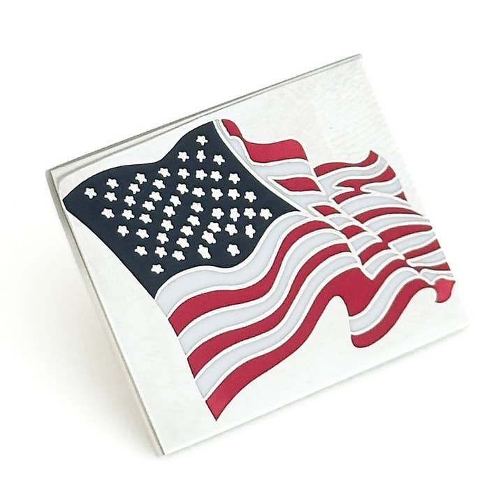 Stars and Stripes Pin: 250th Anniversary Edition for wholesale by Kinzoku