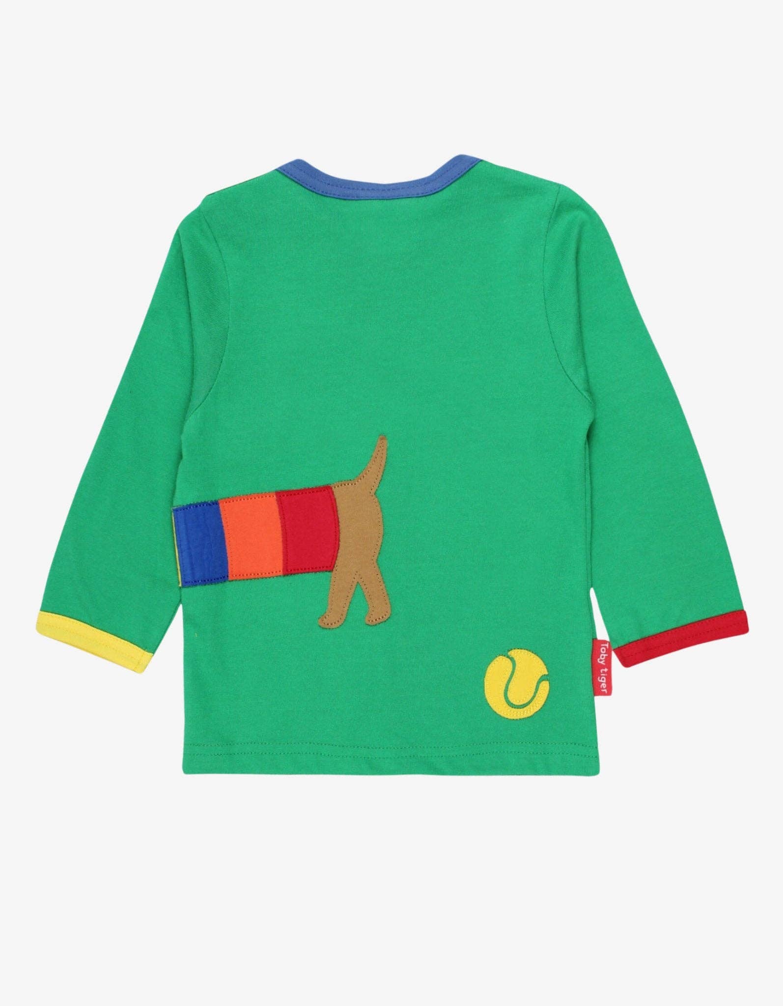 Toby Tiger GmbH - Vente T-shirt – bébé - T-shirt enfant à manches longues en coton bio avec application teckel1