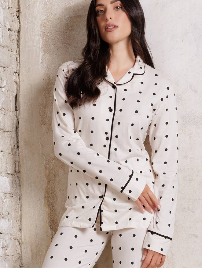 Love And Bra - Vente Haut et bas de pyjama – femme - 89099 Pyjama long en jersey de coton