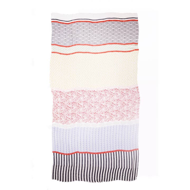 Lime Navy Lime/Navy Floral Scarf for wholesale on Faire1