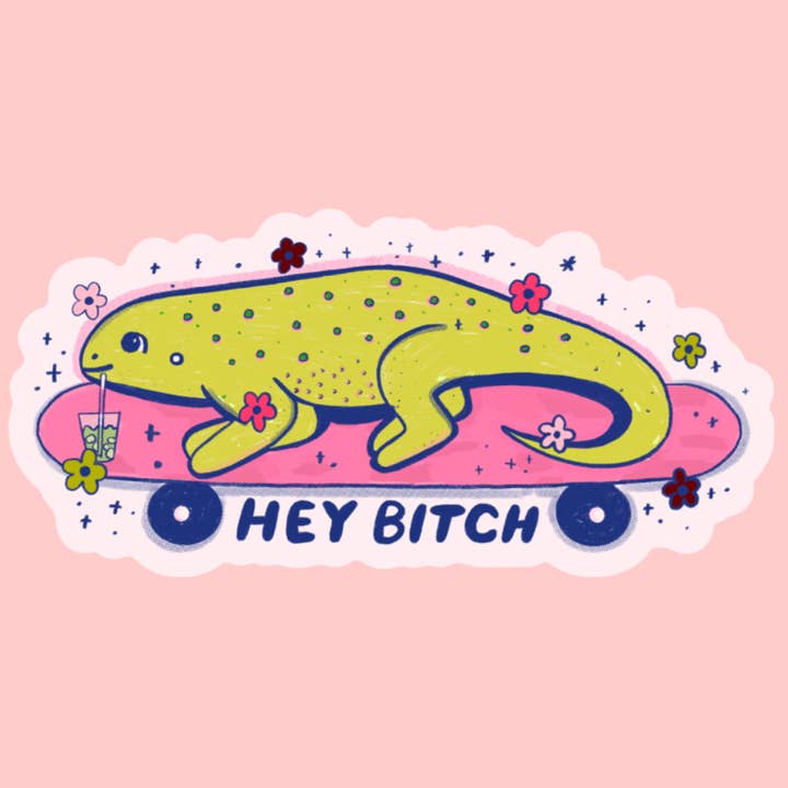 Hey Bitch Sticker for wholesale by Tender Ghost