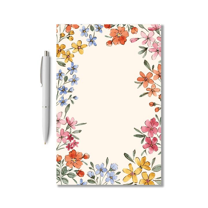 Floral Watercolor To Do List Notepad for wholesale by Corrissa Flesher Art & Designs