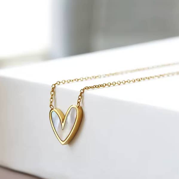 Heart-Shaped Pendant Necklace for wholesale by Lilac and Rose