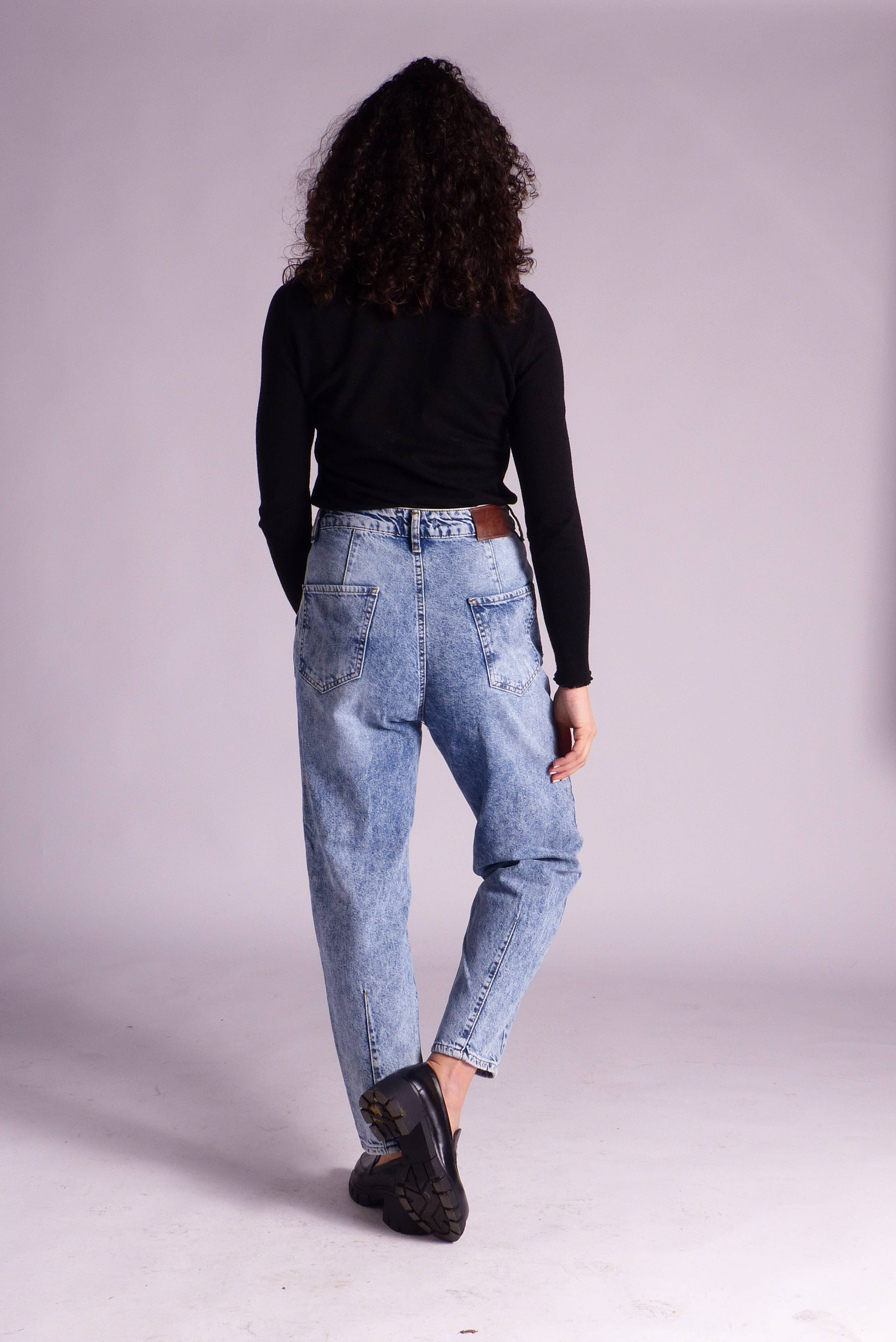 Blue Jean Mom femme -  Taille haute -  mom 80s revisité en vente sur Faire2