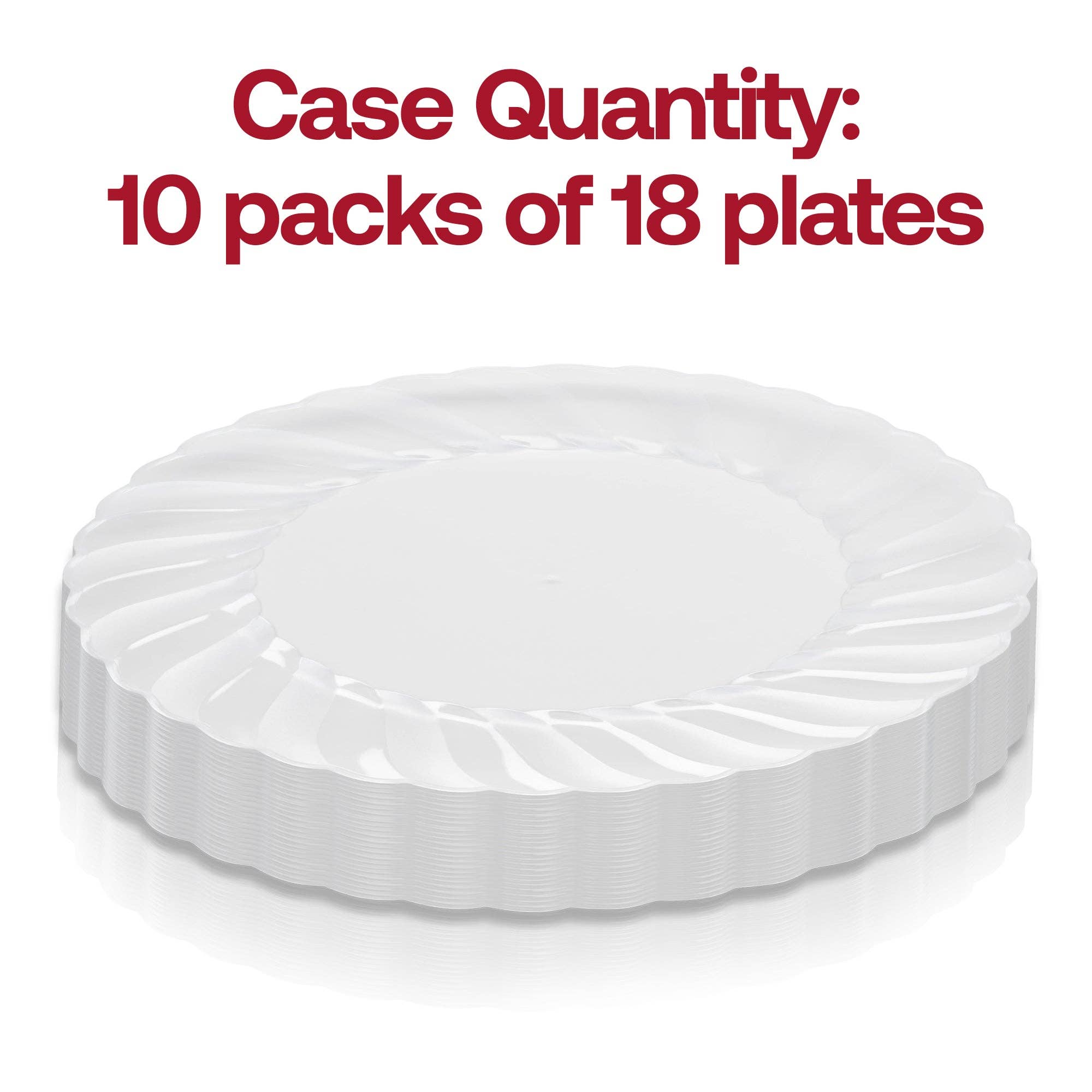 Smarty had a Party - Wholesale Disposable Plate - 6" Clear Flair Plastic Pastry Plates - 18 pcs3