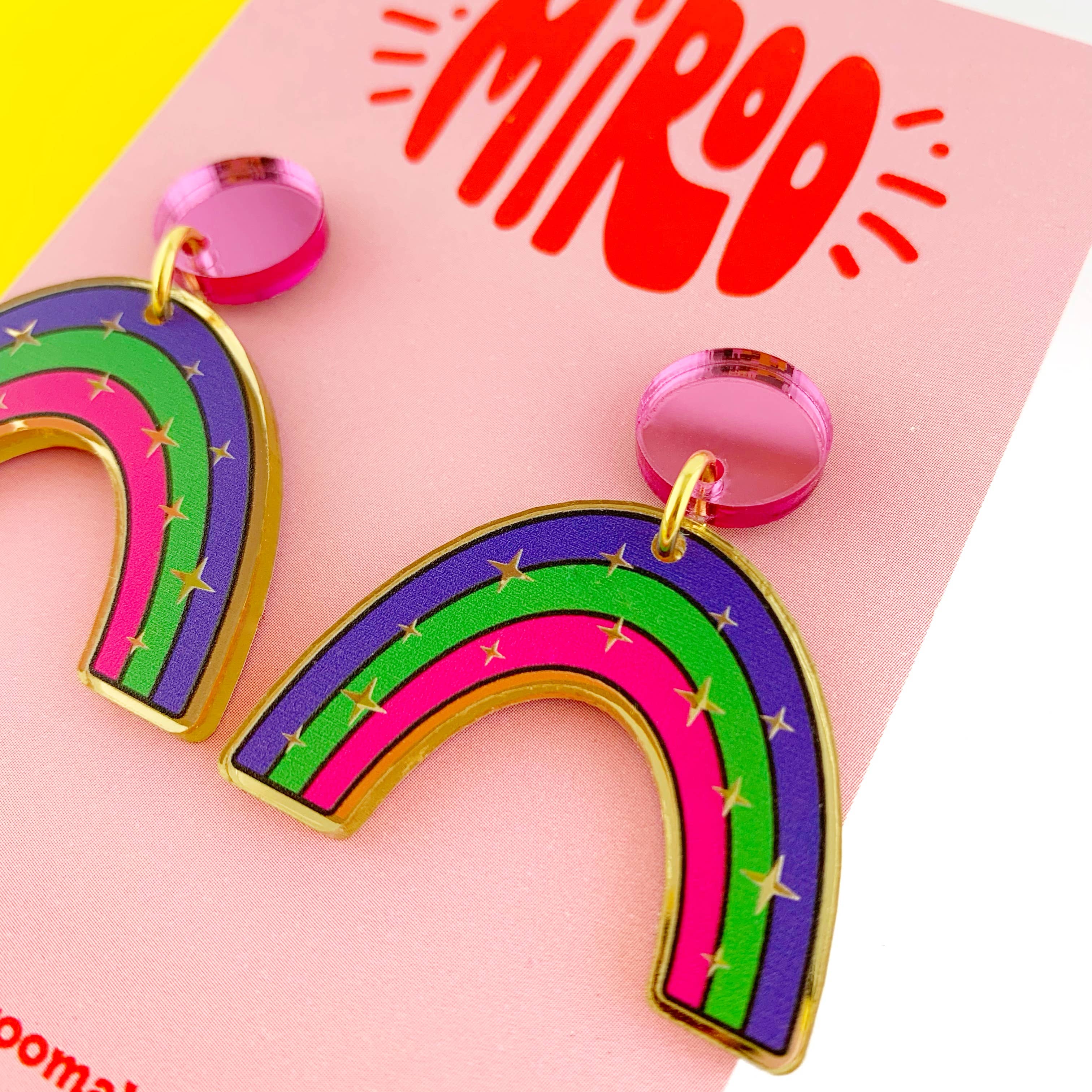 Miroo - Vente Boucles d'oreilles pendantes - Boucles d'oreilles arc-en-ciel5