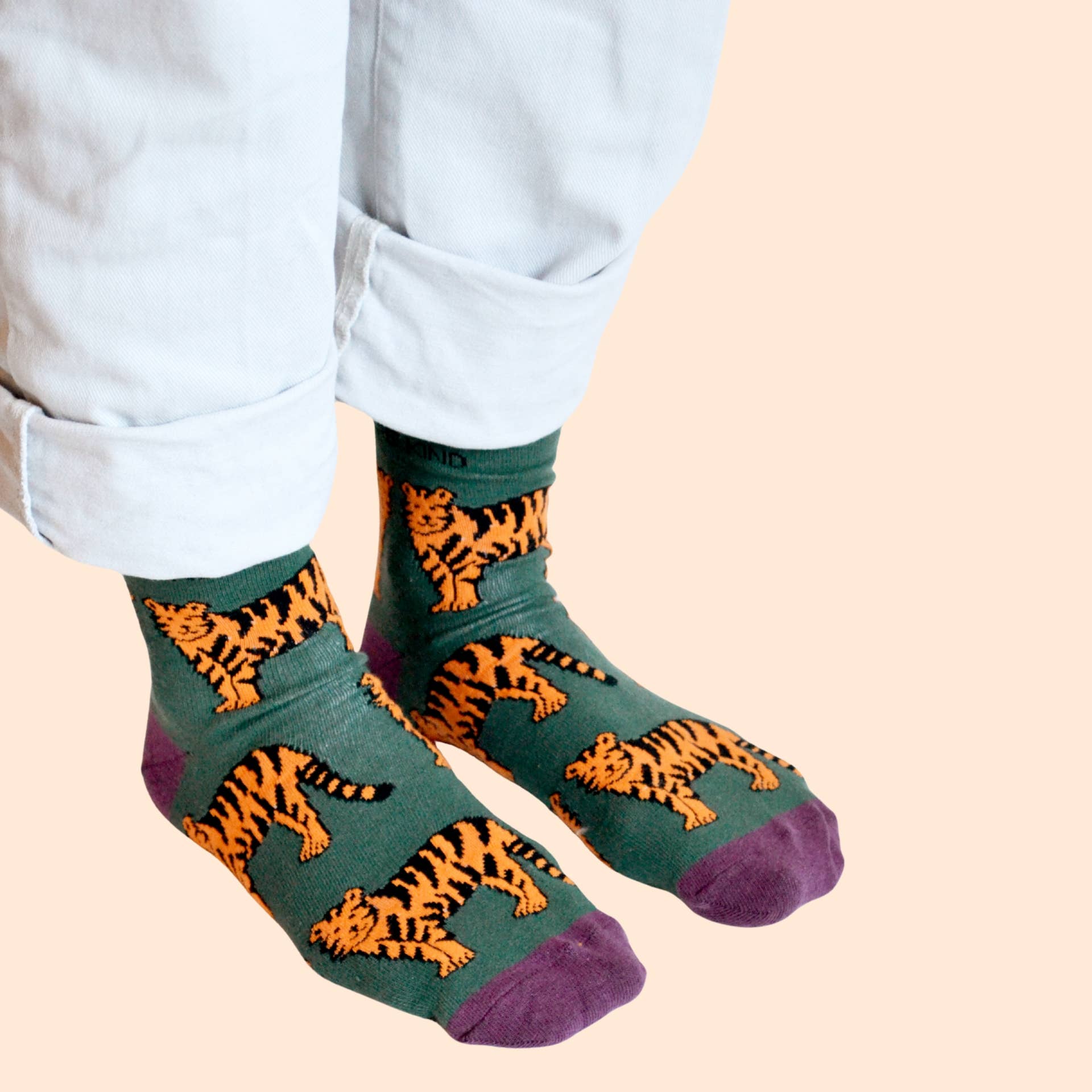 Bare Kind Socks - Vendita all'ingrosso Calzini - Unisex - Calze con Tigre | Calze in Bambù | Calze verdi | Calze ispirate all’Asia5