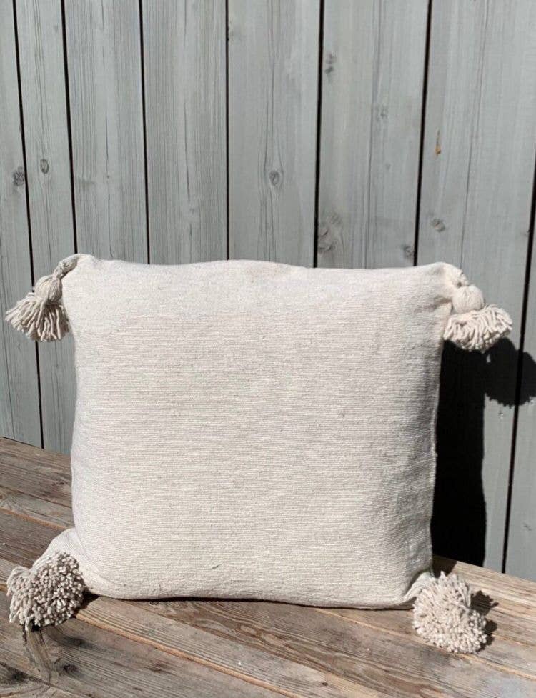 marrakeshop – wholesale Throw pillow cover – Moroccan Pillow Cushion With Pom Pom Tassel1
