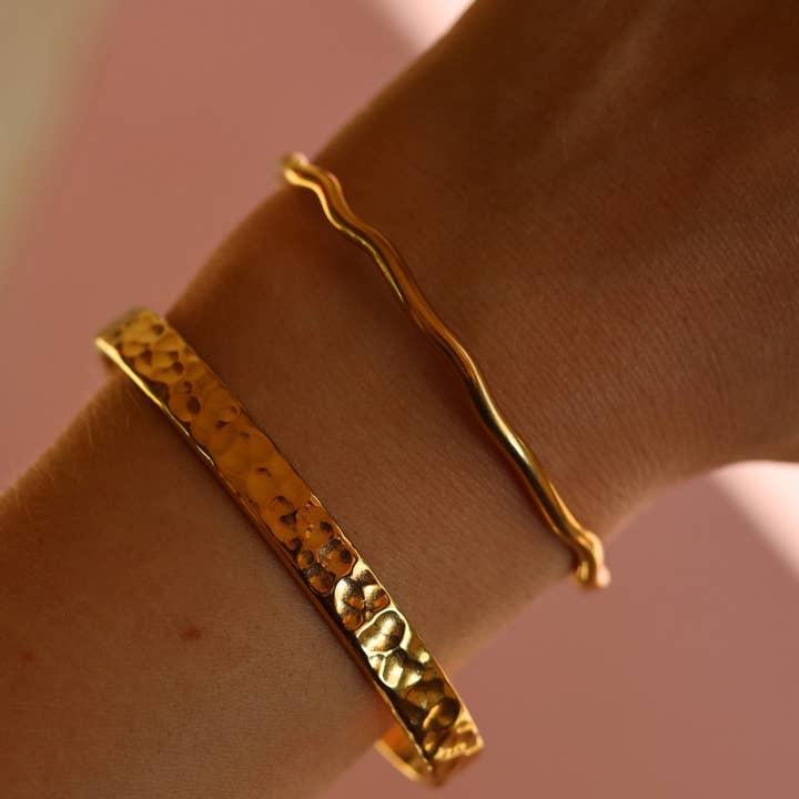 MeloMelo - Wholesale Cuff bracelet - Bartek - Hammered Cuff Bracelet5