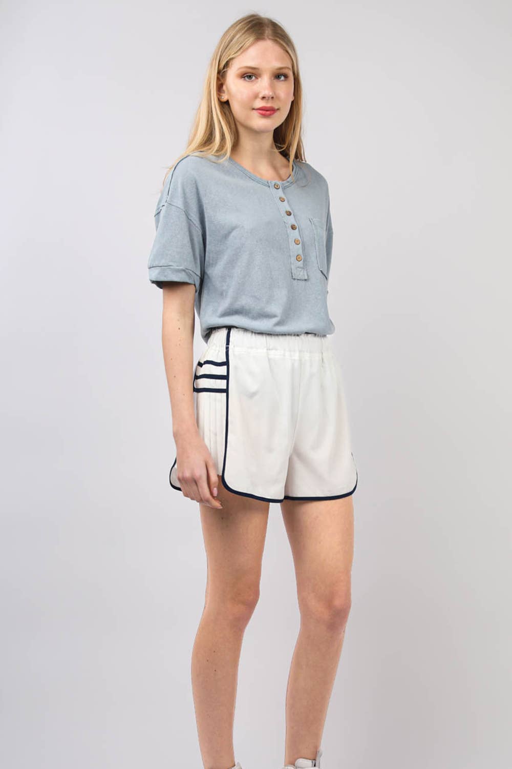 VERY J - Wholesale Athletic Shorts - Women's - NP70305-Side Pleated Detail Activewear Shorts10