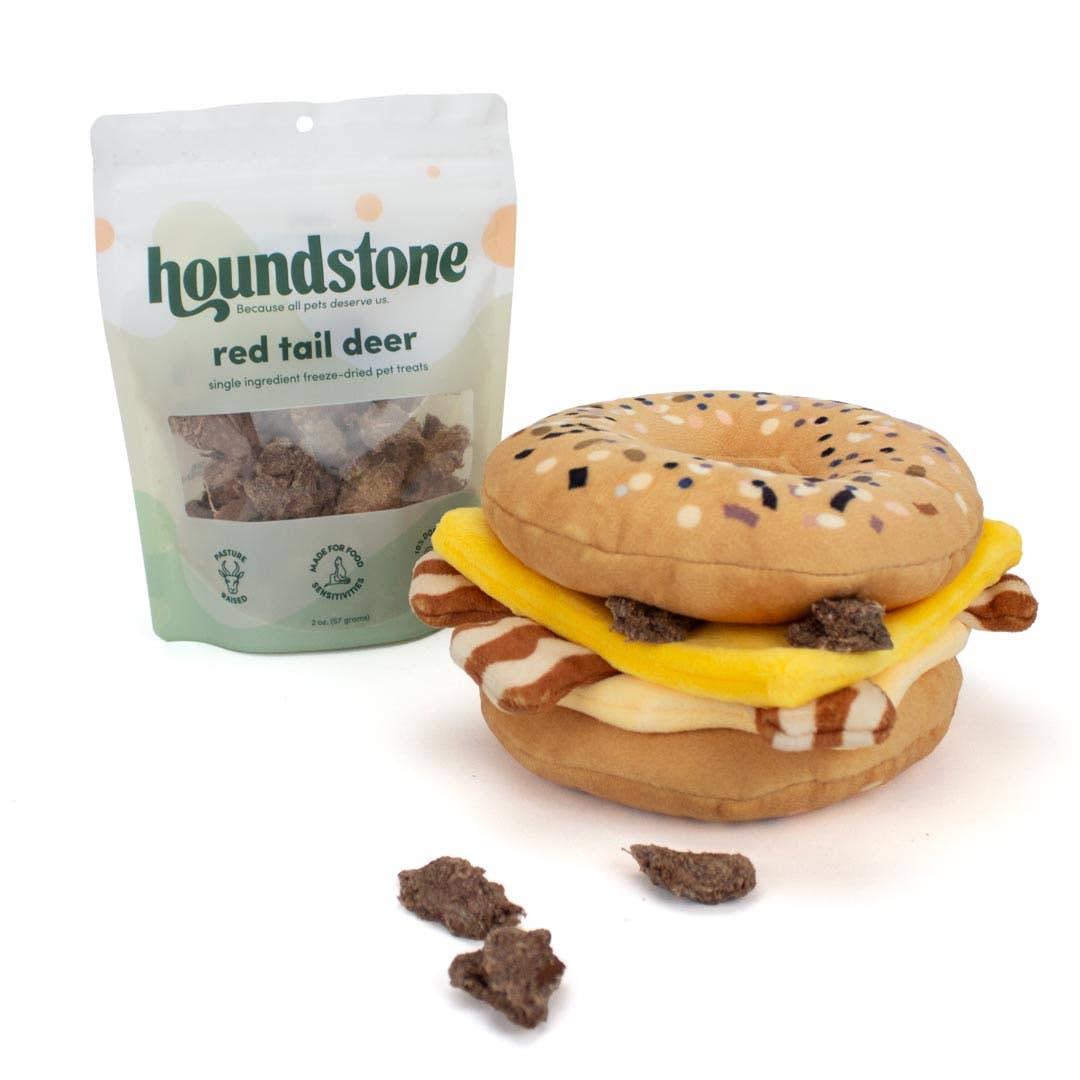 ADC Houndstone & Co. - Wholesale Pet Plush Toy - Dog - Houndstone Bacon, Egg & Cheese – Durable Plush Dog Toy 3
