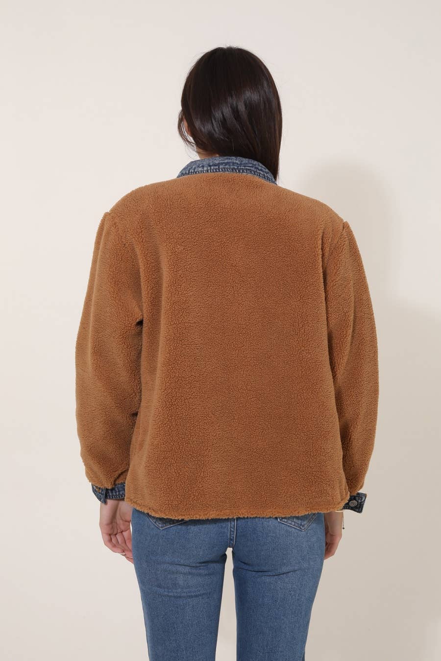 Attrait Paris – wholesale Päls/fuskpäls - Dam – Jeanrock med kort päls i bi-material3