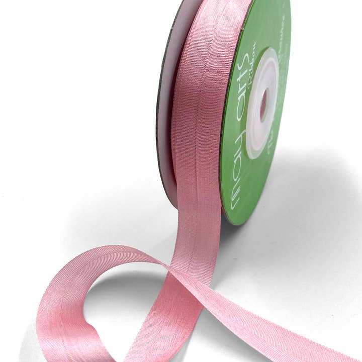 May Arts Ribbon - Wholesale Ribbon - Gift Wrapping - 1/2" Rose Quartz Hand-Dyed Woven 100% Silk Ribbon