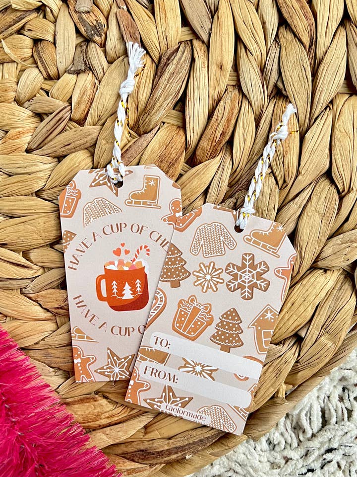 Lot de 10 étiquettes cadeaux Have A Cup Of Cheer pour la vente par taelormade