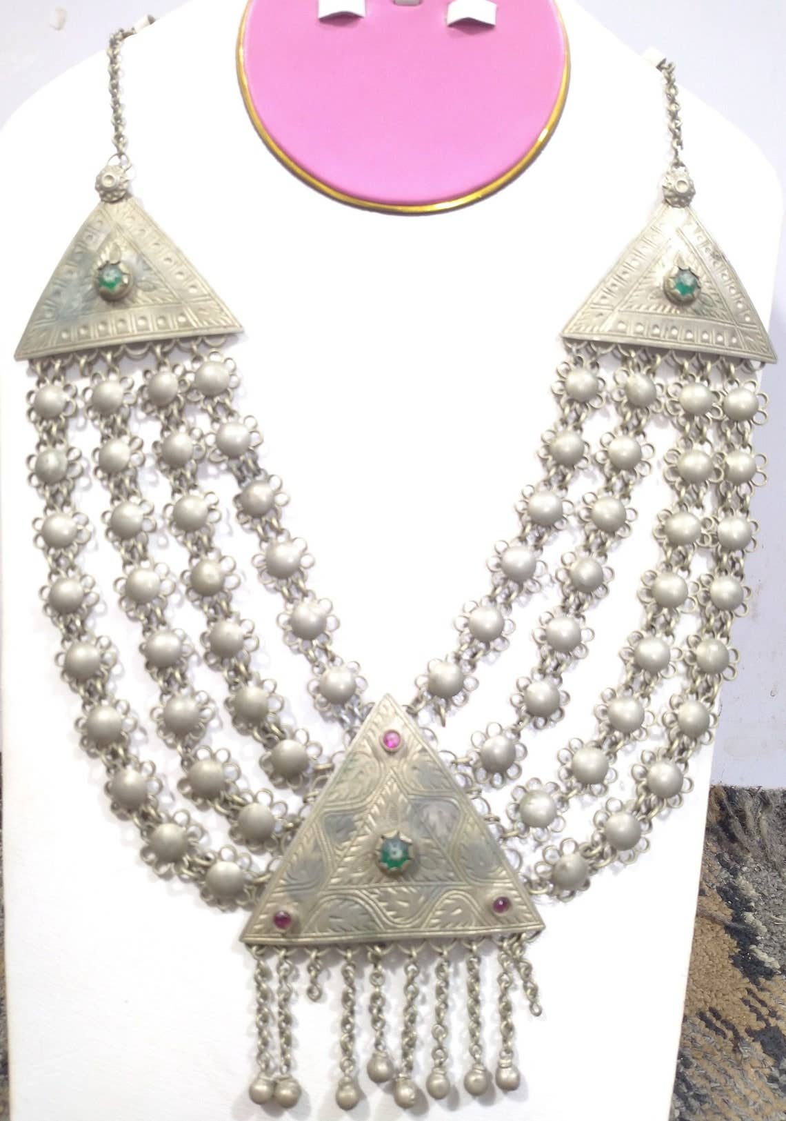 vintarust - Wholesale Bib Necklace - Ethnic Multilayers Bib Necklace, Tribal Boho Kuchi Necklace4