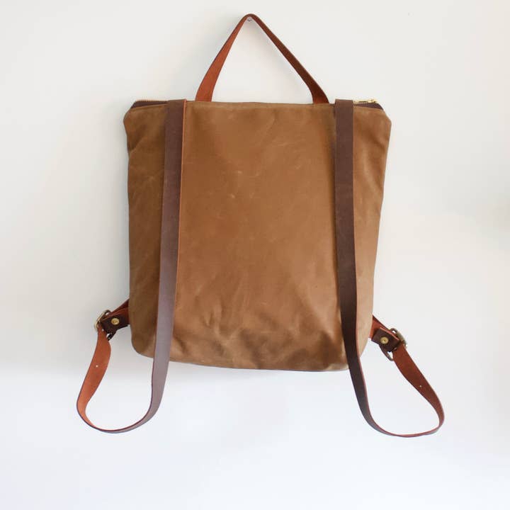 Grace Design - Wholesale Backpack - Women's - Vintage-Inspired Backpack - Pendleton Wool and Waxed Canvas3