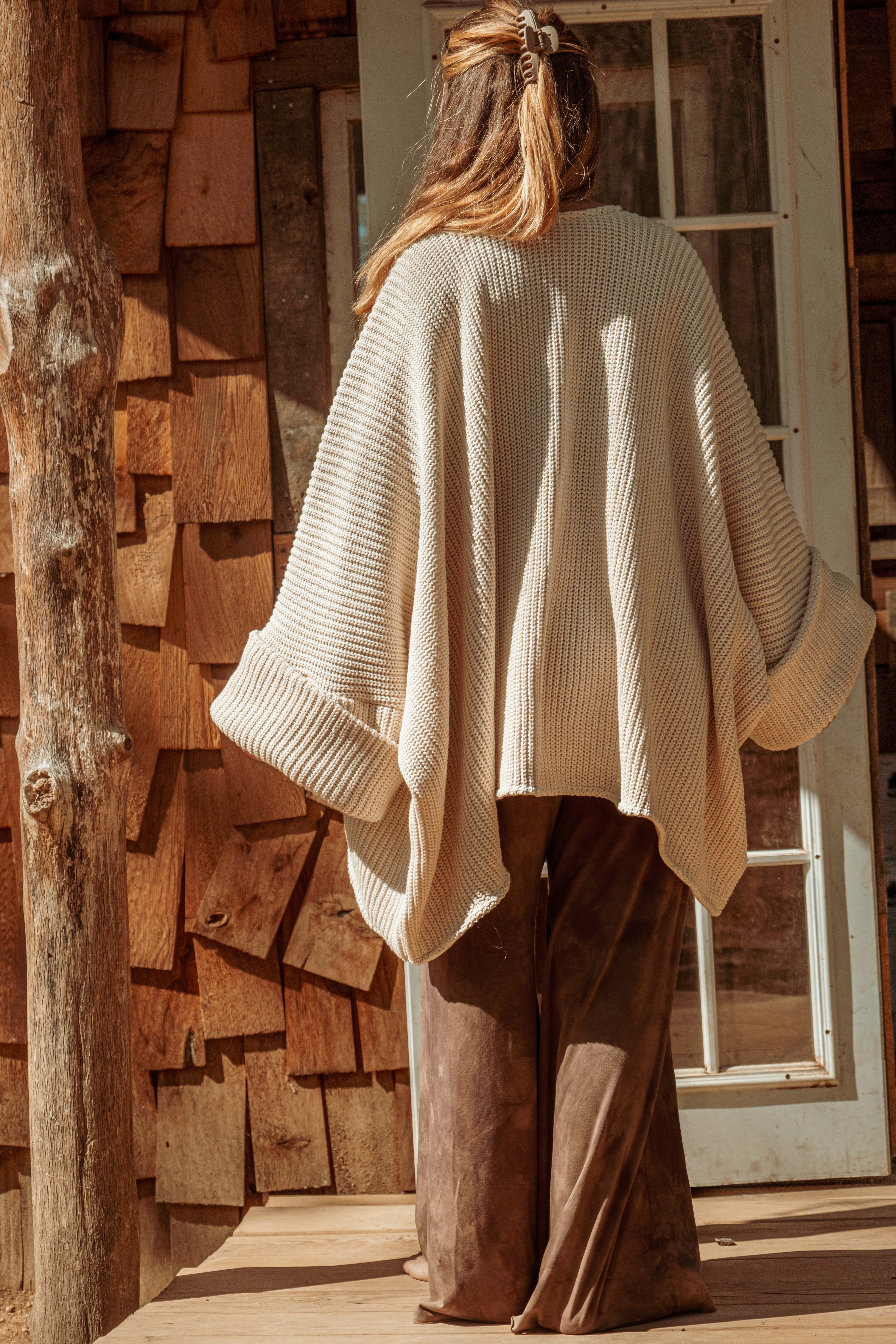 Gardenbelle Shop - Wholesale Cardigan - Women's - 100% Organic Cotton Bohemian Oversized Sweater, Chic Cardi11