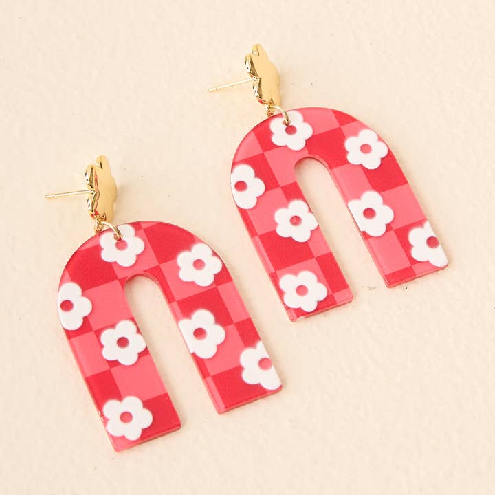 Acrylic Earrings - Red for wholesale by The Darling Effect