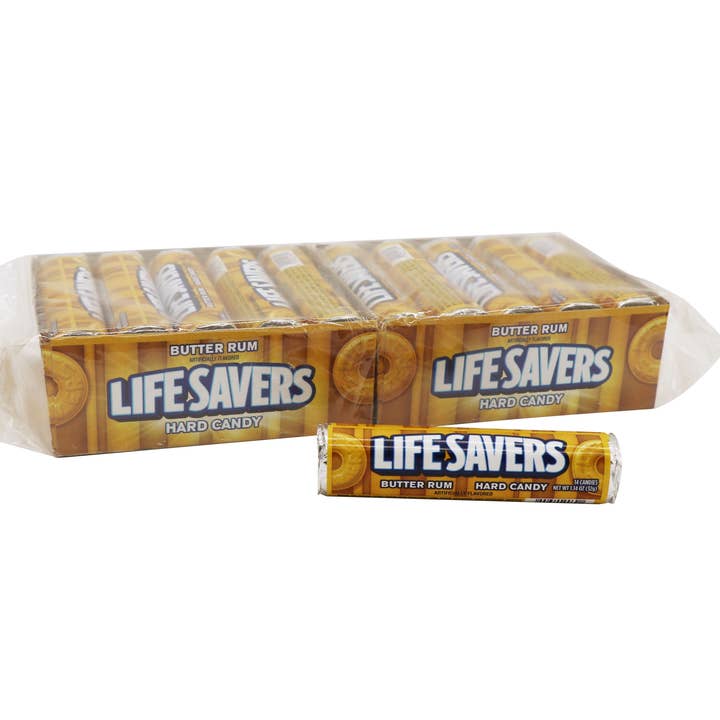Grandpa Joe's Candy Shop - Wholesale Hard Candy - Lifesavers Butter Rum Hard Candies, 1.14oz, 20ct0