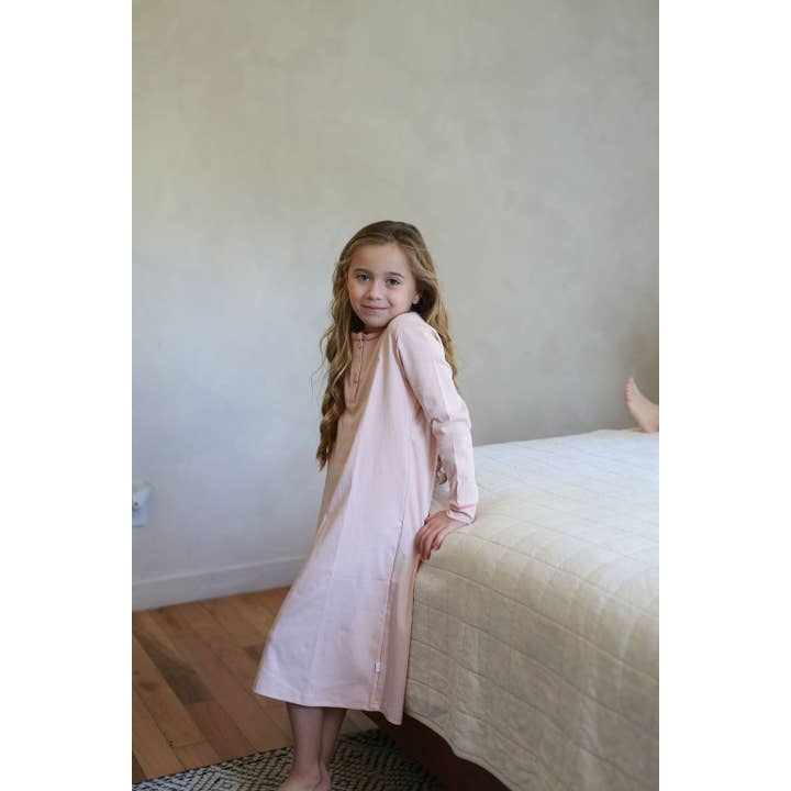 Pouf - Wholesale Nightdress - Kids - Grandpa Nightgown- Pink/Fuschia