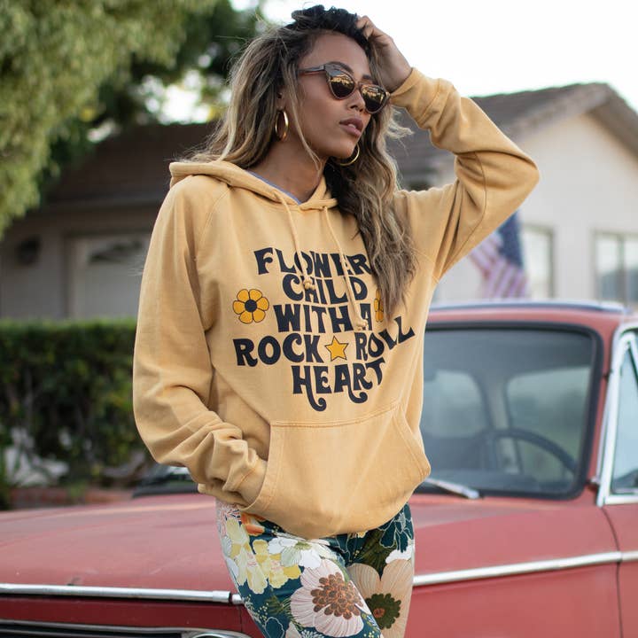 Life Clothing Co - Wholesale Hoodie - Women's - Rock N Roll Heart Vintage Hoodie3