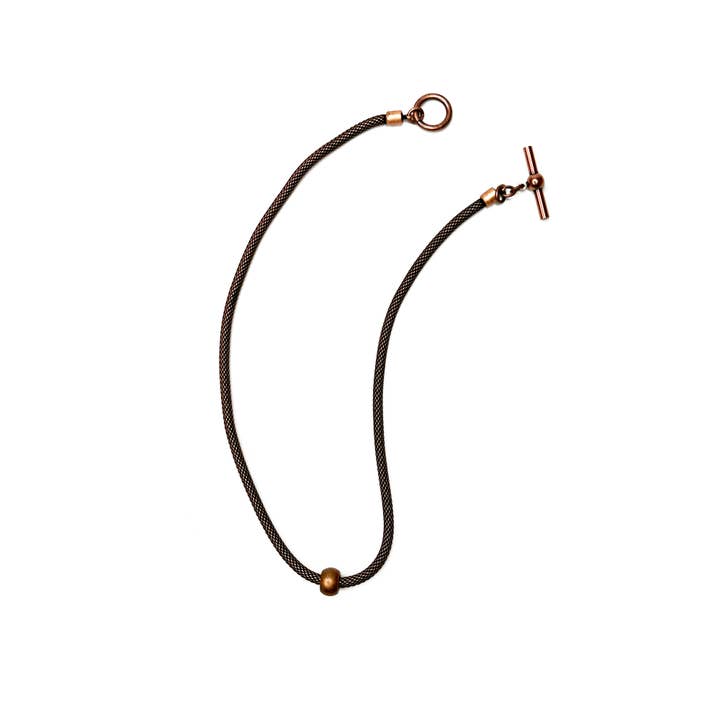 Erica Zap Designs - Wholesale Link & Chain Necklace - Thin Mesh Necklace with Floating Bead