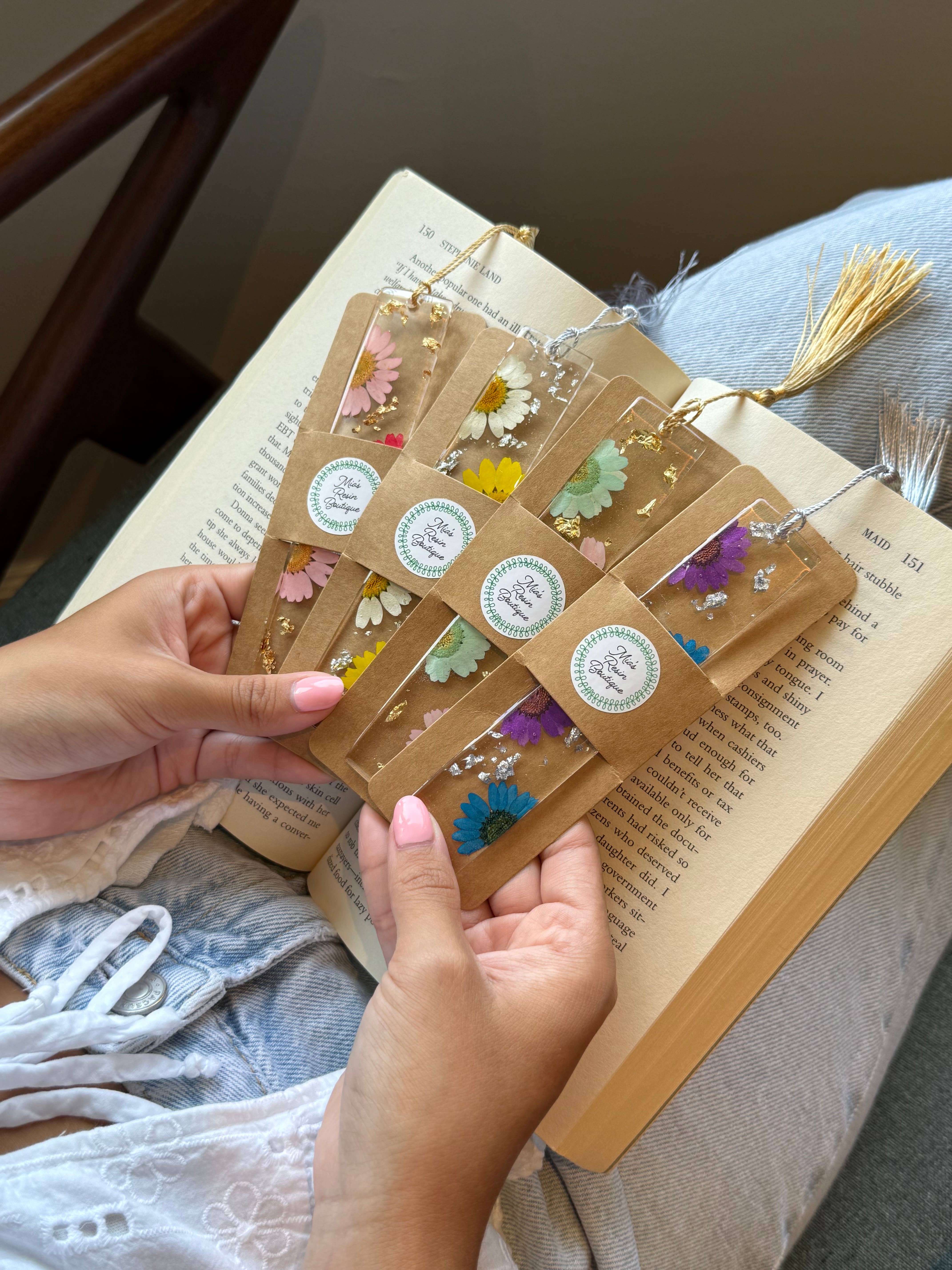 Mia’s Resin Boutique - Wholesale Bookmark - Floral Bookmarks 5.5" - Resin Bookmarks - Page Marker 8