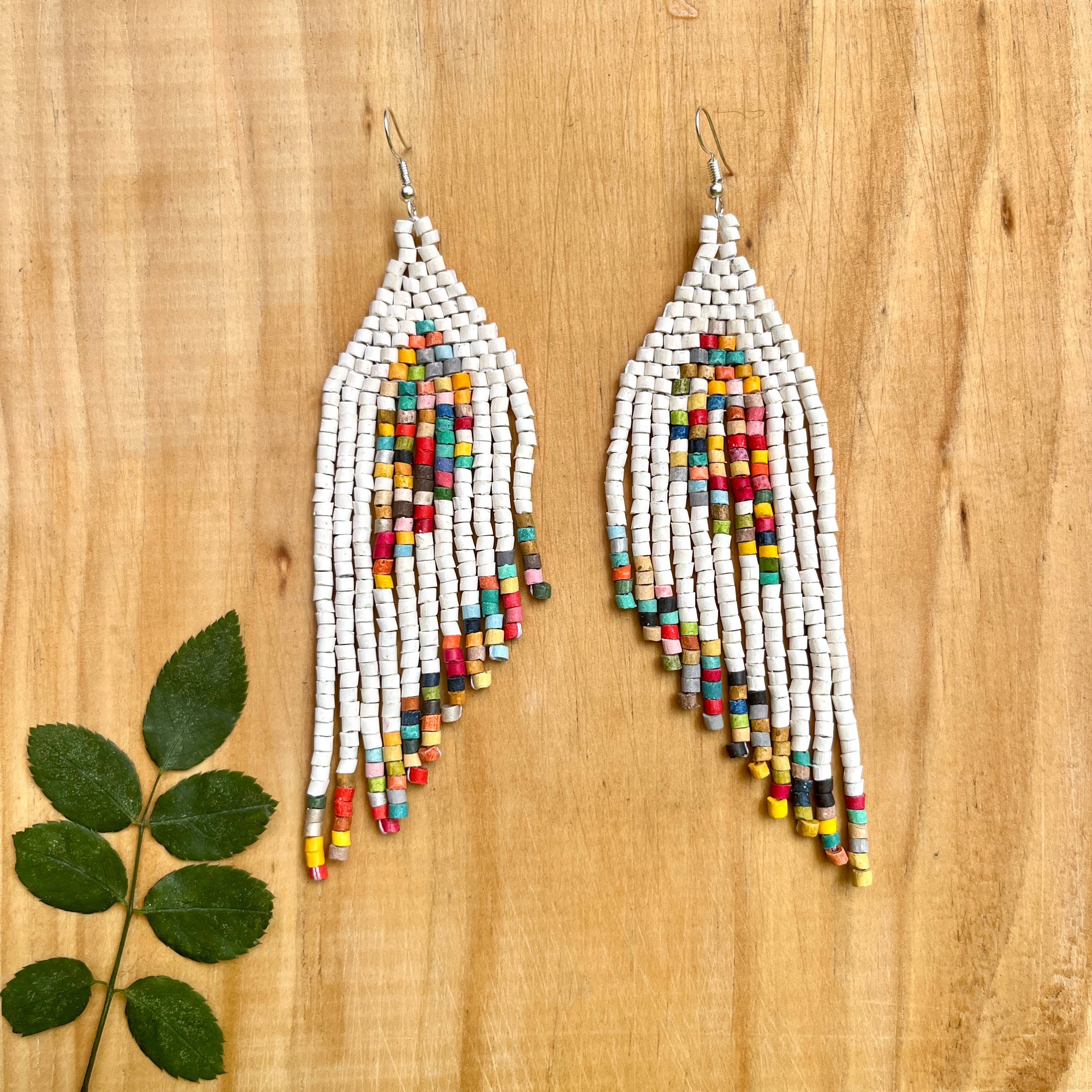 Los Colores de la Tierra - Wholesale Dangle Earrings - Handmade Clay Beaded Earrings in Mirrored Design3