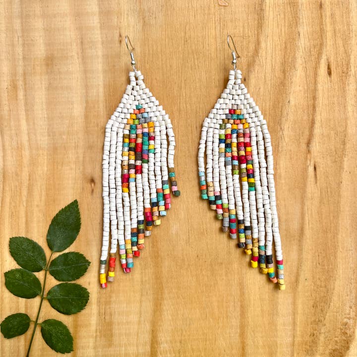Los Colores de la Tierra - Wholesale Dangle Earrings - Handmade Clay Beaded Earrings in Mirrored Design3