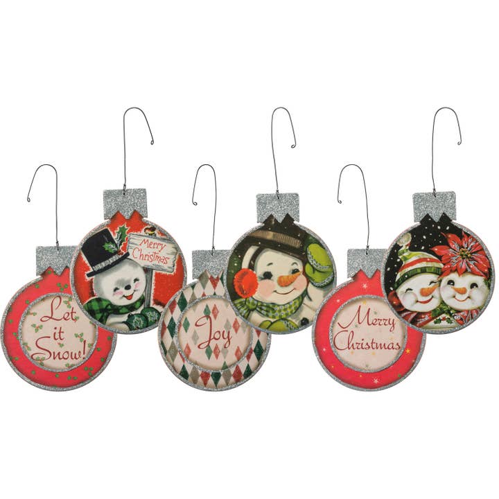 Primitives by Kathy - Wholesale Ornament - Jolly Snowmen Ornament Set