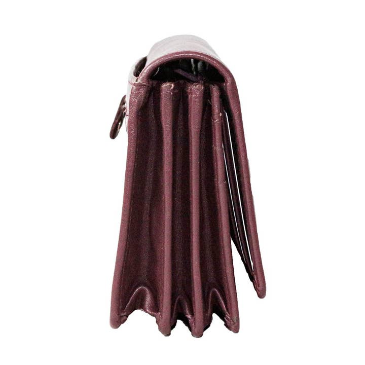 Arrigo - Wholesale Wallet - Women's - Harmonica Women's Wallet in Bordeaux Red Leather2