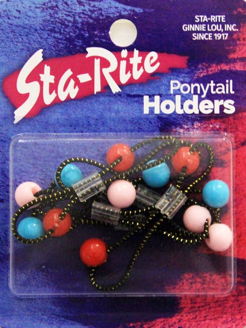 Opaque Beaded Ponytail Bobbles - 6 ct for wholesale by Sta-Rite Ginnie Lou