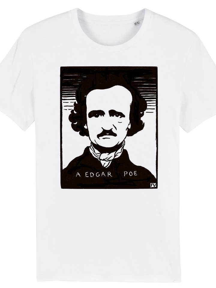 Edgar Allan Poe by Felix Vallotton, 1894 - Organic Cotton T-Shirt for wholesale by Flashback Shop