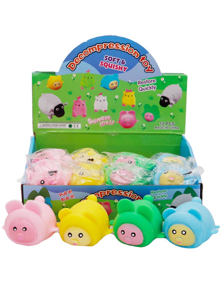 Cartoon Animal Fluffy Slime Filled Squishy Toy for wholesale by Cap Zone