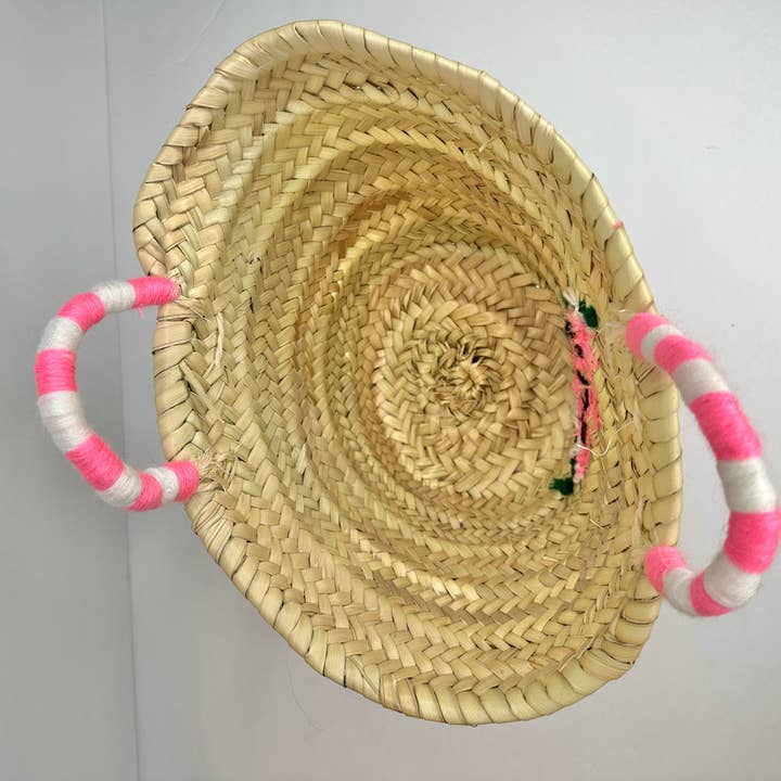 craftberber - Wholesale Beach Bag - Handwoven Straw Mini Tote Bag, Crochet Fruit Design 3