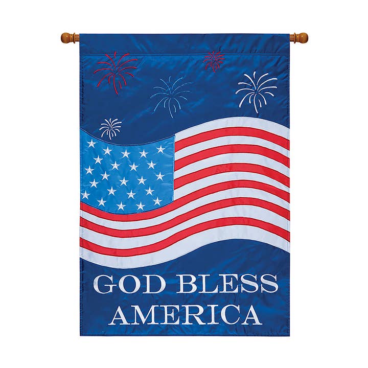 SALE Patriotic God Bless America USA Flag for wholesale by C&F Home