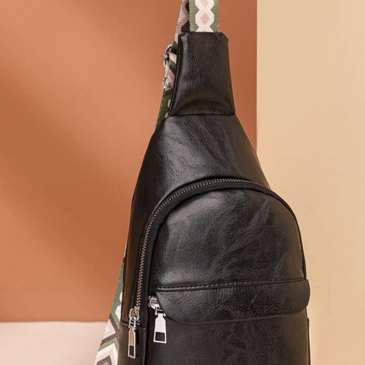 42POPS - Wholesale Crossbody Bag - Women's - .1028 Guitar Strap Crossbody Check Sling Bag SI-281524