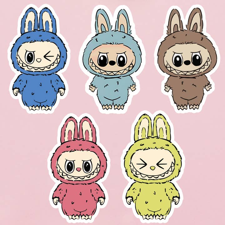 ShopSourSweetener - Wholesale Sticker - Labubu Sticker, Trinket, Just A Girl, Trendy Blind Box