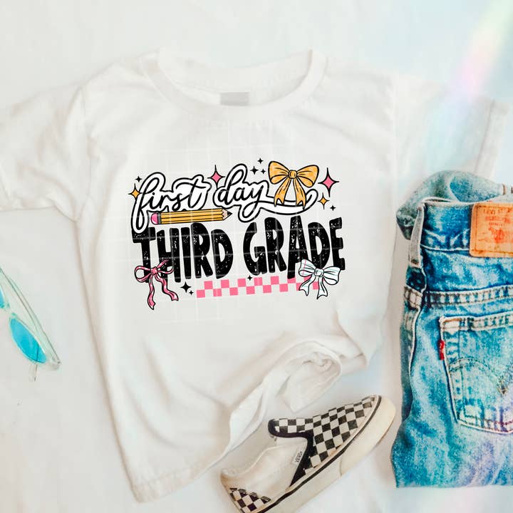 YOUTH- First Day of Third Grade T-shirt for wholesale by Hot Mess Apparel