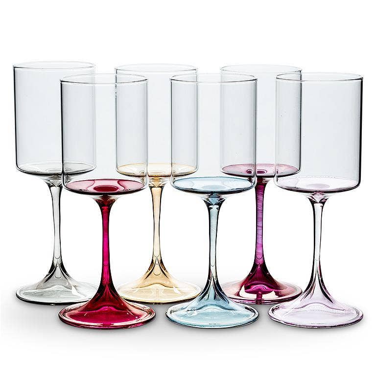 Abbott – wholesale Wine glass – Slender Wine Glass - 6 Assorted0