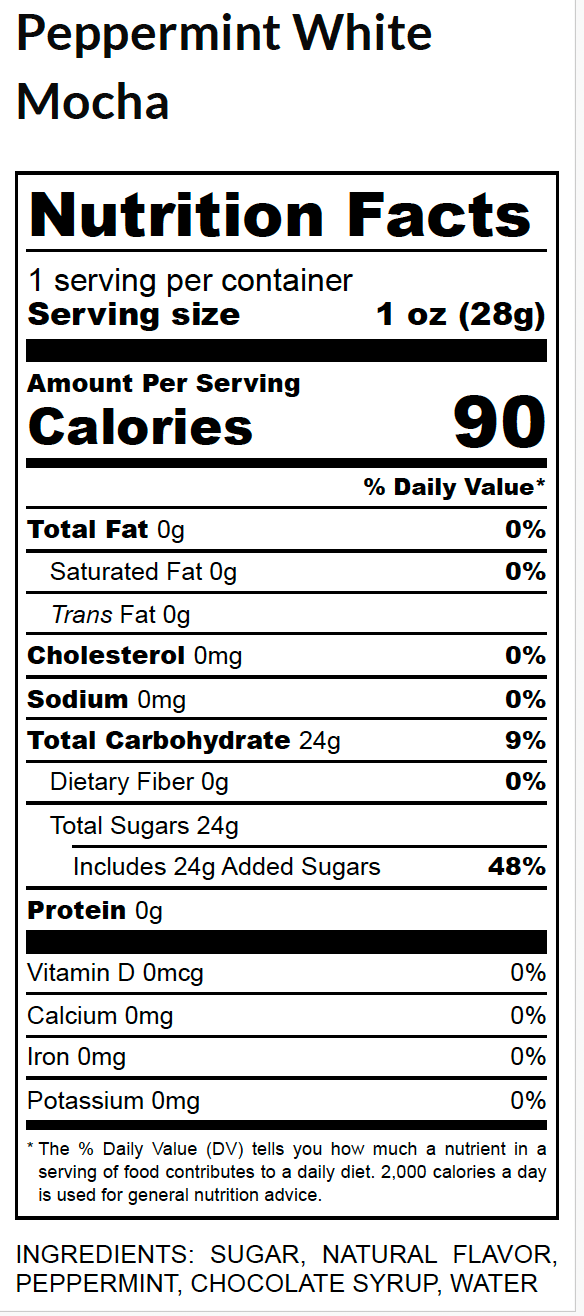 Sip Solo – Großhandel Aromatisierter Sirup – Pfefferminz-Weiße-Mokka-Einzelportionen-Geschmackssirup2