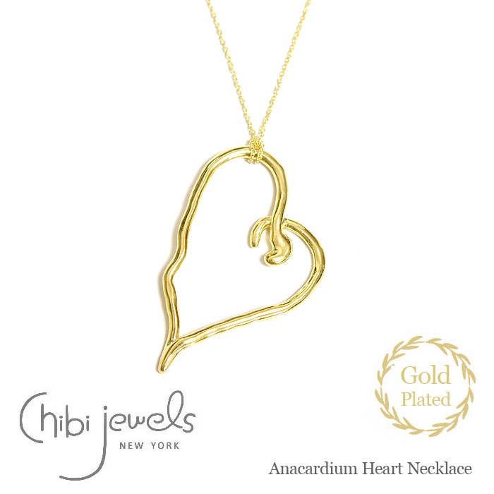 Anacardium Hart Ketting (Verguld) voor wholesale door Chibi Jewels