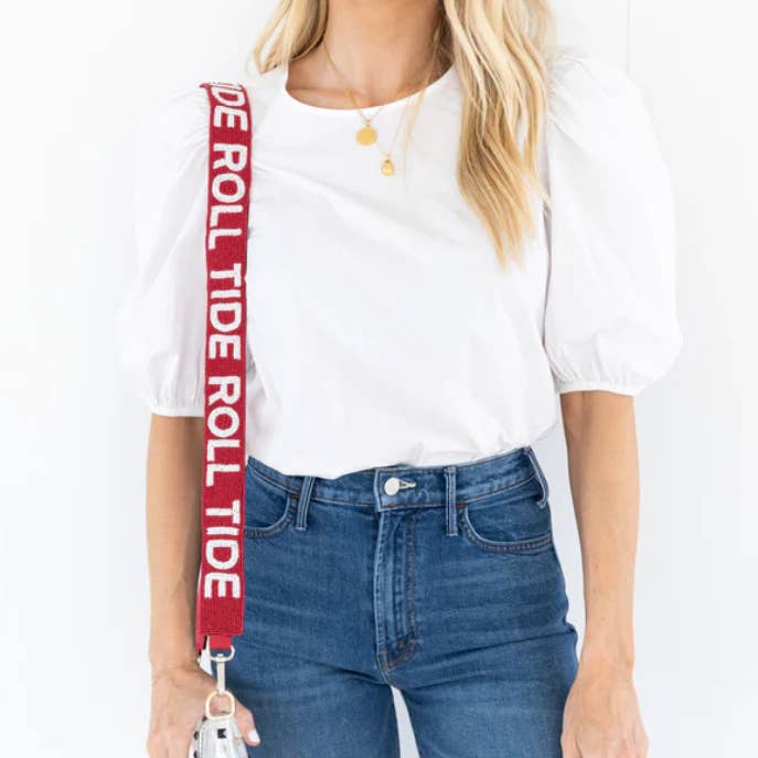 Alabama Beaded Purse Strap | Roll Tide Beaded Purse Strap for wholesale by College Dayz Merch