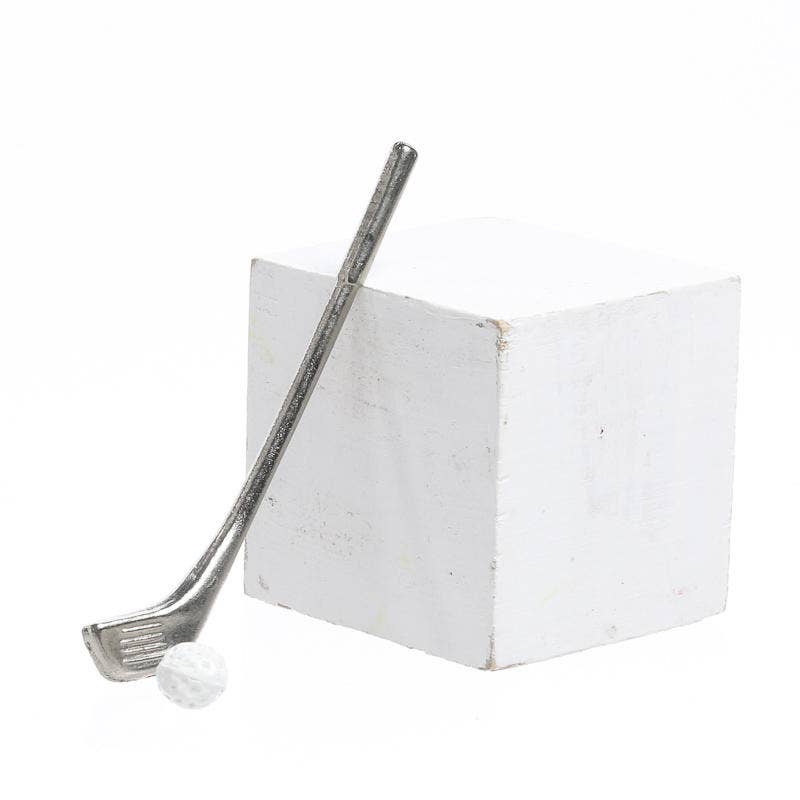 Factory Direct Craft – Objeto de mesa decorativo por atacado – Conjunto de Bola e Taco de Minigolfe0