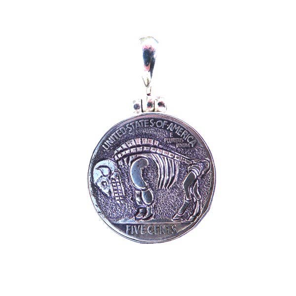 Carved Buffalo, Buffalo Nickel Pendant for wholesale by Anna King Designs