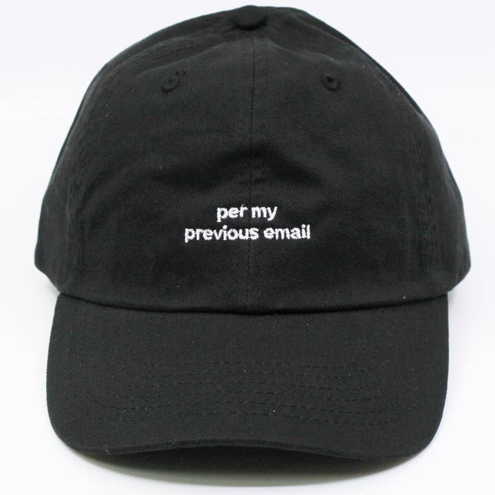 per my previous email Embroidered Hat for wholesale by Standard Goods
